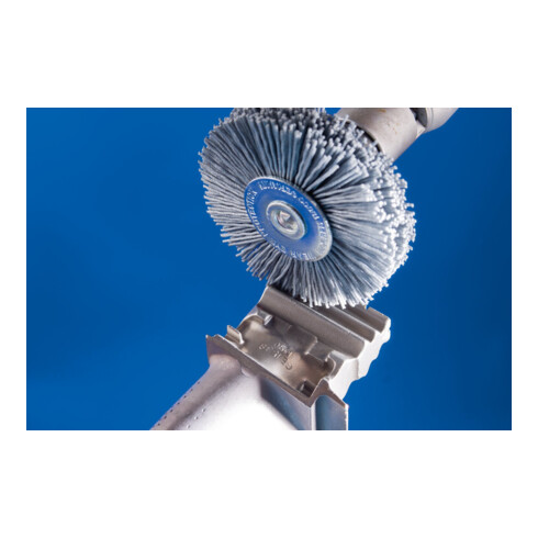 PFERD TOOLS POS Rundbürste ungezopft RBU Ø70x15 mm Schaft-Ø6 mm SiC-Filament-Ø0,90 Korn 180