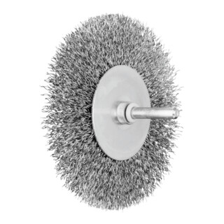 PFERD TOOLS POS Rundbürste ungezopft RBU Ø100x10mm Schaft-Ø6 mm Stahl-Draht-Ø0,30