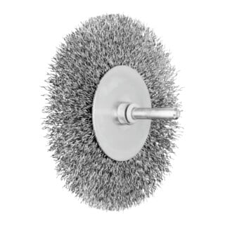 PFERD TOOLS POS Rundbürste ungezopft RBU Ø100x10mm Schaft-Ø6 mm Stahl-Draht-Ø0,30