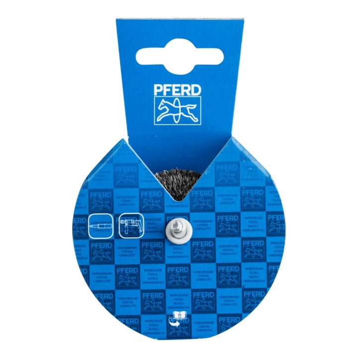 PFERD TOOLS POS Rundbürste ungezopft RBU Ø50x15 mm Schaft-Ø6 mm Stahl-Draht-Ø0,20 (10)