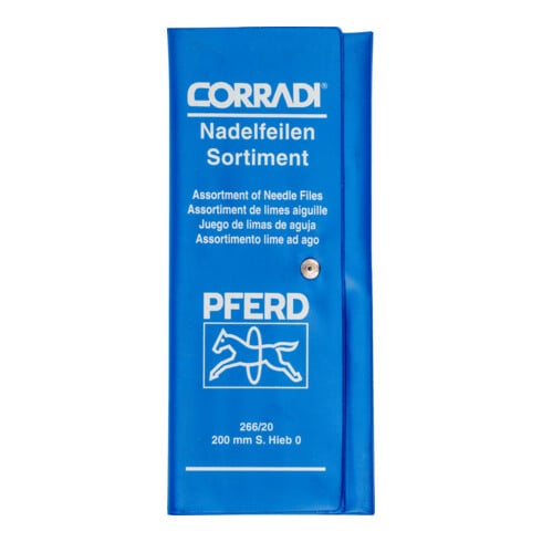 PFERD TOOLS Präzisions-Nadelfeilen-Set 12-tlg. in Rolltasche 200mm Schweizer Hieb 0, grob
