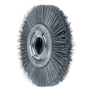 PFERD TOOLS Rundbürste breit ungezopft RBU Ø 150x25xvari. Bohr. SiC-Filament-Ø 0,55 mm Korn 120 Schleifbock