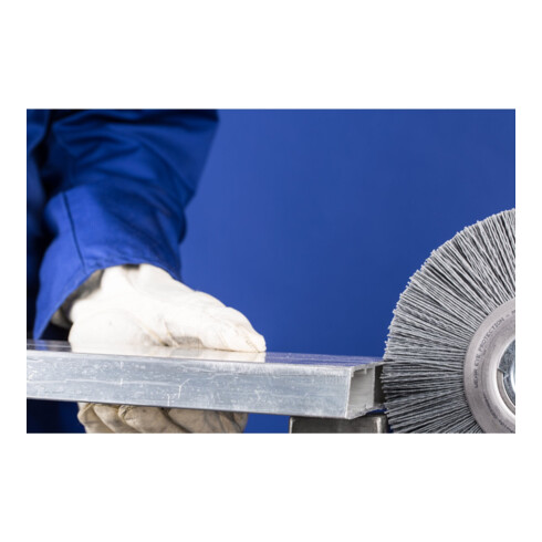 PFERD TOOLS Rundbürste breit ungezopft RBU Ø 150x25xvari. Bohr. SiC-Filament-Ø 0,55 mm Korn 120 Schleifbock