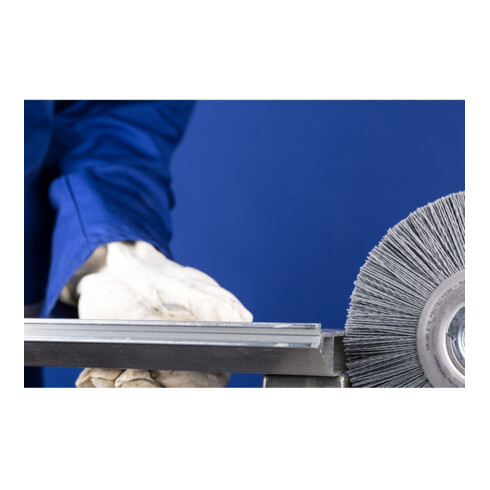 PFERD TOOLS Rundbürste breit ungezopft RBU Ø 150x25xvari. Bohr. SiC-Filament-Ø 1,10mm Korn 120 Schleifbock