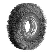 PFERD TOOLS Rundbürste breit ungezopft RBU Ø100x20xvariable Bohrung Stahl-Draht-Ø0,30 Schleifbock