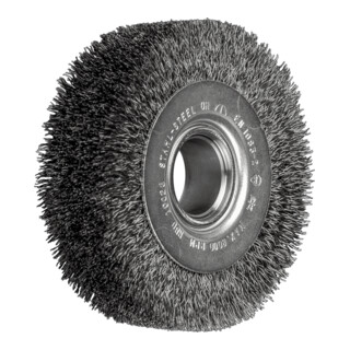 PFERD TOOLS Rundbürste breit ungezopft RBU Ø100x28xvariable Bohrung Stahl-Draht-Ø0,30 Schleifbock