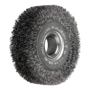 PFERD TOOLS Rundbürste breit ungezopft RBU Ø100x28xvariable Bohrung Stahl-Draht-Ø0,30 Schleifbock