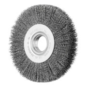 PFERD TOOLS Rundbürste breit ungezopft RBU Ø125x20xvariable Bohrung Stahl-Draht-Ø0,30 Schleifbock