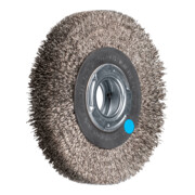 PFERD TOOLS Rundbürste breit ungezopft RBU Ø150x25xvariable Bohrung Edelstahl-Draht-Ø0,30 Schleifbock