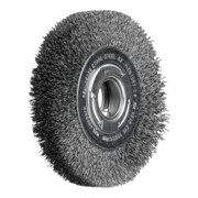 PFERD TOOLS Rundbürste breit ungezopft RBU Ø150x25xvariable Bohrung Stahl-Draht-Ø0,30 Schleifbock