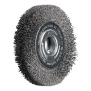 PFERD TOOLS Rundbürste breit ungezopft RBU Ø150x25xvariable Bohrung Stahl-Draht-Ø0,30 Schleifbock