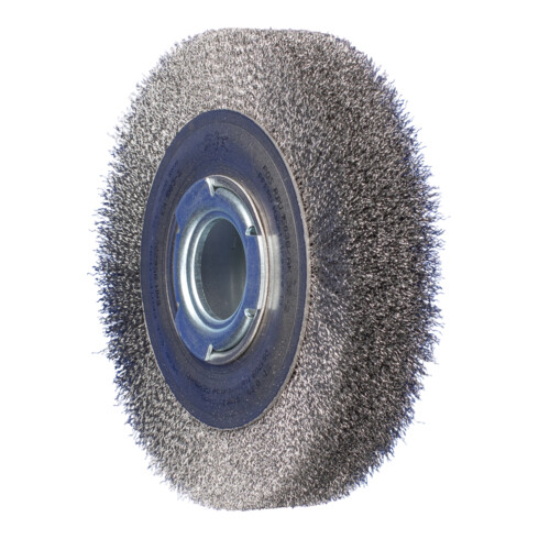 PFERD TOOLS Rundbürste breit ungezopft RBU Ø150x38xvariable Bohrung Stahl-Draht-Ø0,20 Schleifbock