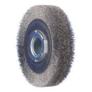 PFERD TOOLS Rundbürste breit ungezopft RBU Ø150x38xvariable Bohrung Stahl-Draht-Ø0,20 Schleifbock
