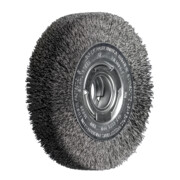 PFERD TOOLS Rundbürste breit ungezopft RBU Ø150x38xvariable Bohrung Stahl-Draht-Ø0,30 Schleifbock