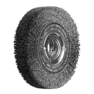 PFERD TOOLS Rundbürste breit ungezopft RBU Ø150x38xvariable Bohrung Stahl-Draht-Ø0,30 Schleifbock