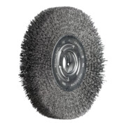 PFERD TOOLS Rundbürste breit ungezopft RBU Ø180x25xvariable Bohrung Stahl-Draht-Ø0,30 Schleifbock