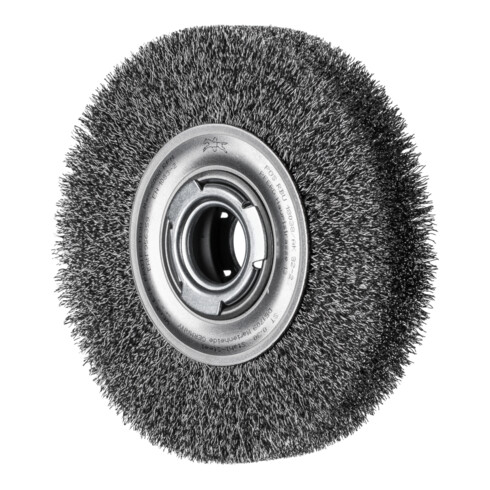 PFERD TOOLS Rundbürste breit ungezopft RBU Ø180x38xvariable Bohrung Stahl-Draht-Ø0,30 Schleifbock