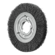 PFERD TOOLS Rundbürste breit ungezopft RBU Ø200x25xvariable Bohrung Stahl-Draht-Ø0,30 Schleifbock