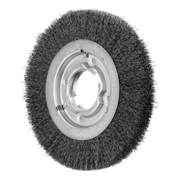 PFERD TOOLS Rundbürste breit ungezopft RBU Ø200x25xvariable Bohrung Stahl-Draht-Ø0,30 Schleifbock