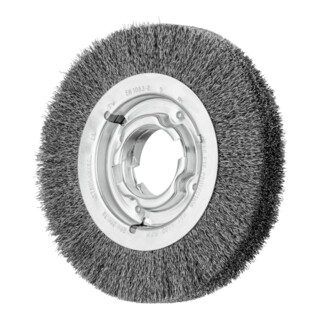 PFERD TOOLS Rundbürste breit ungezopft RBU Ø200x38xvariable Bohrung Stahl-Draht-Ø0,30 Schleifbock