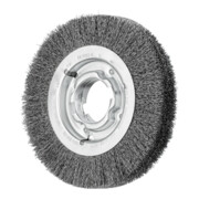 PFERD TOOLS Rundbürste breit ungezopft RBU Ø200x38xvariable Bohrung Stahl-Draht-Ø0,30 Schleifbock