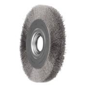 PFERD TOOLS Rundbürste breit ungezopft RBU Ø250x30xvariable Bohrung Edelstahl-Draht-Ø0,20 Schleifbock