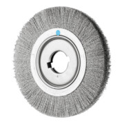 PFERD TOOLS Rundbürste breit ungezopft RBU Ø250x30xvariable Bohrung Edelstahl-Draht-Ø0,30 Schleifbock