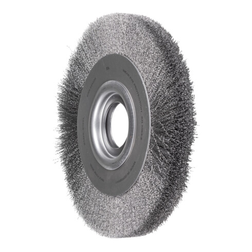 PFERD TOOLS Rundbürste breit ungezopft RBU Ø250x30xvariable Bohrung Stahl-Draht-Ø0,20 Schleifbock