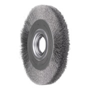 PFERD TOOLS Rundbürste breit ungezopft RBU Ø250x30xvariable Bohrung Stahl-Draht-Ø0,20 Schleifbock