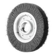 PFERD TOOLS Rundbürste breit ungezopft RBU Ø250x48xvariable Bohrung Stahl-Draht-Ø0,30 Schleifbock