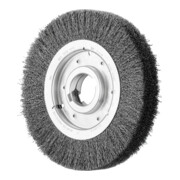 PFERD TOOLS Rundbürste breit ungezopft RBU Ø250x48xvariable Bohrung Stahl-Draht-Ø0,30 Schleifbock