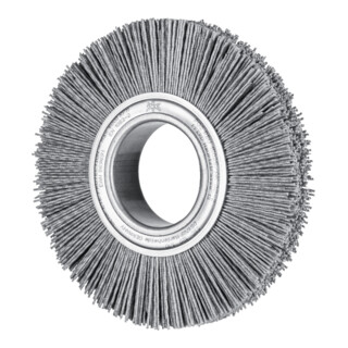 PFERD TOOLS Rundbürste breit ungezopft RBU Ø 150x25xvari. Bohr. SiC-Filament-Ø 1,10mm Korn 120 Schleifbock