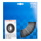 PFERD TOOLS Rundbürste breit ungezopft RBU Ø 200x25xvari. Bohr. SiC-Filament-Ø 1,10mm Korn 120 Schleifbock