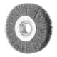 PFERD TOOLS Rundbürste breit ungezopft RBU Ø125x28xvariable Bohrung Stahl-Draht-Ø0,30 Schleifbock