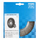 PFERD TOOLS Rundbürste breit ungezopft RBU Ø150x25xvariable Bohrung Edelstahl-Draht-Ø0,20 Schleifbock