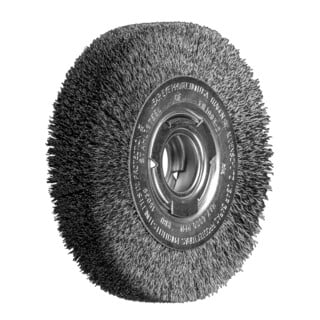 PFERD TOOLS Rundbürste breit ungezopft RBU Ø150x38xvariable Bohrung Stahl-Draht-Ø0,30 Schleifbock