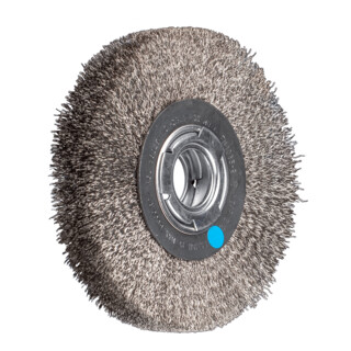 PFERD TOOLS Rundbürste breit ungezopft RBU Ø180x25xvariable Bohrung Edelstahl-Draht-Ø0,30 Schleifbock