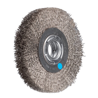PFERD TOOLS Rundbürste breit ungezopft RBU Ø180x25xvariable Bohrung Edelstahl-Draht-Ø0,30 Schleifbock