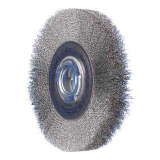 PFERD TOOLS Rundbürste breit ungezopft RBU Ø180x25xvariable Bohrung Stahl-Draht-Ø0,20 Schleifbock