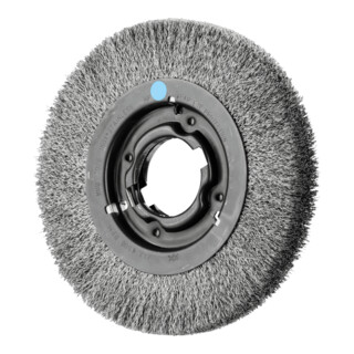 PFERD TOOLS Rundbürste breit ungezopft RBU Ø200x25xvariable Bohrung Edelstahl-Draht-Ø0,30 Schleifbock