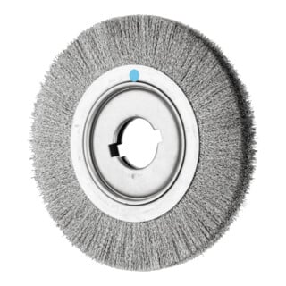 PFERD TOOLS Rundbürste breit ungezopft RBU Ø250x30xvariable Bohrung Edelstahl-Draht-Ø0,30 Schleifbock