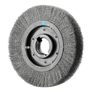 PFERD TOOLS Rundbürste breit ungezopft RBU Ø250x48xvariable Bohrung Edelstahl-Draht-Ø0,30 Schleifbock