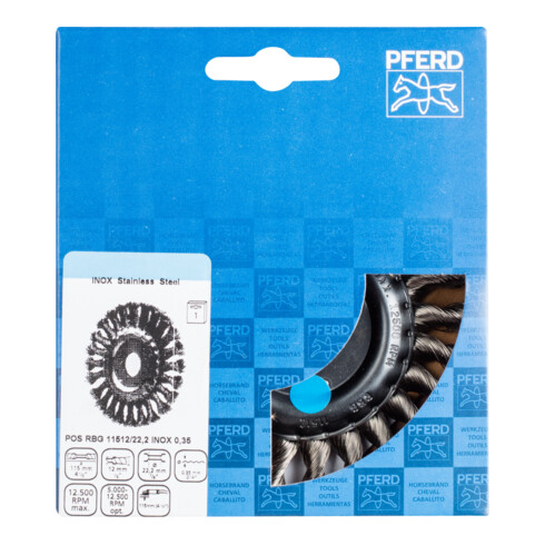 PFERD Rundbürste, gezopft POS RBG INOX 0,35