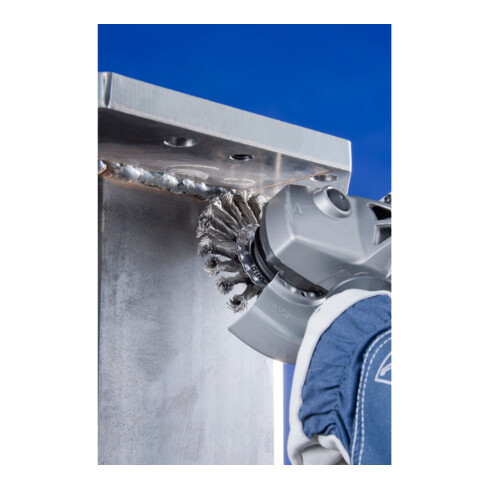 PFERD TOOLS Rundbürste gezopft RBG Ø 115x12x22,2 mm Stahl-Draht-Ø 0,50mm Winkelschleifer