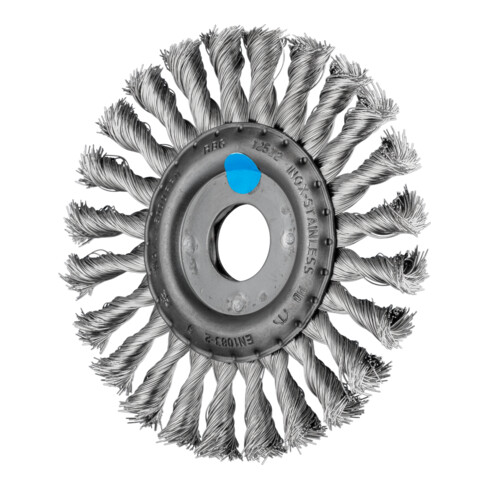 PFERD TOOLS Rundbürste gezopft RBG Ø 125x12x22,2 mm Edelstahl-Draht-Ø 0,35 mm Winkelschleifer (10)