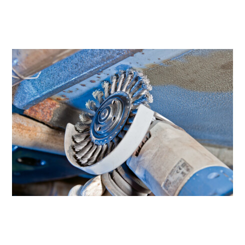 PFERD TOOLS Rundbürste gezopft RBG Ø 125x12x22,2 mm Stahl-Draht-Ø 0,50mm Winkelschleifer