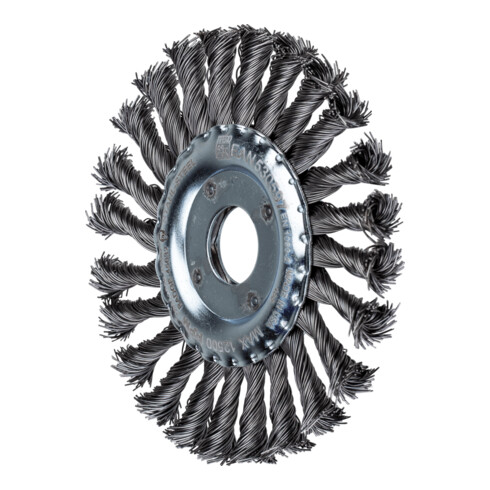 PFERD TOOLS Rundbürste gezopft RBG Ø 125x12x22,2 mm Stahl-Draht-Ø 0,50mm Winkelschleifer