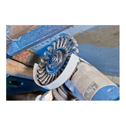 PFERD TOOLS Rundbürste gezopft RBG Ø 125x12x22,2 mm Stahl-Draht-Ø 0,50mm Winkelschleifer