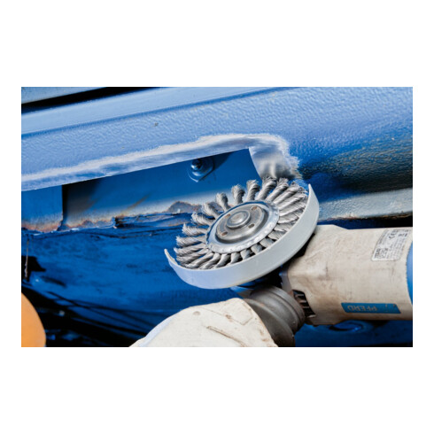 PFERD TOOLS Rundbürste gezopft RBG Ø 125x12x22,2 mm Stahl-Draht-Ø 0,50mm Winkelschleifer