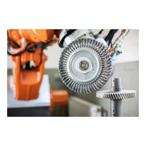 PFERD TOOLS Rundbürste gezopft RBG Ø 200x16x50,8 mm Bohrung Stahl-Draht-Ø 0,50mm stationär